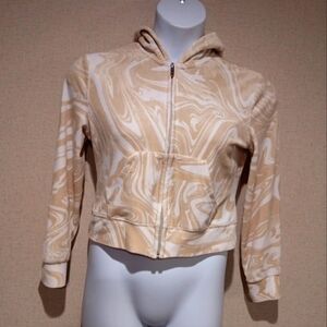 Juicy Couture Tan Bomber Jacket with Glossy Finish Size M